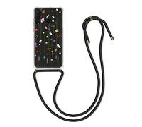 kwmobile Coque Collier Compatible avec Huawei P30 Lite Coque - Housse en Silicone avec Cordon de Collier - Multicolore-Transparent