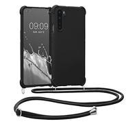 kwmobile Coque Collier Compatible avec OnePlus Nord Coque - Coque Housse en Silicone avec Collier Noir
