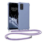 kwmobile Coque Collier Compatible avec Samsung Galaxy A03s Coque - Coque Housse en Silicone avec Collier Lavande