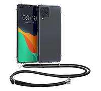 kwmobile Coque Collier Compatible avec Samsung Galaxy M32 4G Coque - Housse de Protection en TPU avec Cordon Sangle - Transparent