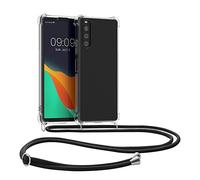 kwmobile Coque Collier Compatible avec Sony Xperia 10 IV Coque - Housse de Protection en TPU avec Cordon Sangle - Transparent