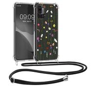 kwmobile Coque Collier Compatible avec Xiaomi Redmi Note 10 5G Coque - Housse en Silicone avec Cordon de Collier - Multicolore-Transparent