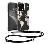 kwmobile Coque Collier Compatible avec Xiaomi Redmi Note 12 Pro 5G Coque - Housse en Silicone avec Cordon de Collier - Noir-Multicolore-Transparent