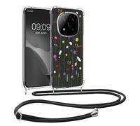 kwmobile Coque Collier Compatible avec Xiaomi Redmi Note 14 Pro+ 5G / Redmi Note 14 Pro Plus 5G Coque - Housse en Silicone avec Cordon de Collier - Multicolore-Transparent