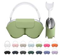 kwmobile Coque Compatible avec Apple AirPods Max/AirPods Max 2 Coque - Housse de Protection Souple en Polyester pour Casque Audio - avec Mode Veille - Vert Pastel