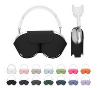 kwmobile Coque Compatible avec Apple AirPods Max/AirPods Max 2 Coque - Housse de Protection Souple en Polyester pour Casque Audio - avec Mode Veille - Noir