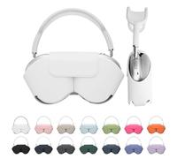 kwmobile Coque Compatible avec Apple AirPods Max/AirPods Max 2 Coque - Housse de Protection Souple en Polyester pour Casque Audio - avec Mode Veille - Blanc