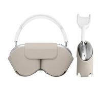 kwmobile Coque Compatible avec Apple AirPods Max Coque - Housse de Protection Souple en Polyester pour Casque Audio - avec Mode Veille - Gris Clair