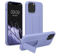 kwmobile Coque Compatible avec Apple iPhone 13 Pro Max - Housse avec Support Doigt en TPU Silicone - Protection avec Fonction Support Lavande