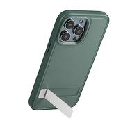kwmobile Coque Compatible avec Apple iPhone 14 Pro Max Coque - Housse de Protection TPU avec Bumper et Fonction Support - Vert foncé