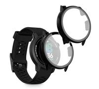 kwmobile Coque Compatible avec COROS Pace Pro Coque - 2X Étui Cadre écran en Verre trempé pour Fitness Tracker - Noir