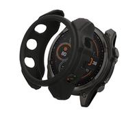 kwmobile Coque Compatible avec Garmin Fenix 8 47mm Coque - Étui Cadre écran en Silicone pour smartwatch - Protection pour Montre connectée - Noir