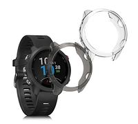 kwmobile Coque compatible avec Garmin Forerunner 245/245 Music coque - 2x Étui cadre écran en pour Fitness Tracker