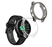 kwmobile Coque compatible avec Garmin Forerunner 570 42mm coque - 2x Étui cadre écran en pour Fitness Tracker