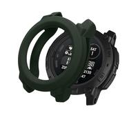 kwmobile Coque Compatible avec Garmin Instinct 3 45mm Coque - Étui Cadre écran en Silicone pour smartwatch - Protection pour Montre connectée - Vert foncé