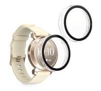 kwmobile Coque Compatible avec Garmin Lily 2 Coque - 2X Étui Cadre écran en Verre trempé pour Fitness Tracker - Transparent