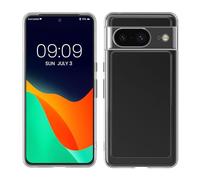 kwmobile Coque Compatible avec Google Pixel 8 - Étui Rigide avec Bord en TPU Flexible - Protection Antichoc pour Téléphone Portable - Transparent
