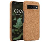 kwmobile Coque Compatible avec Google Pixel 8a - Coque Housse de Protection pour téléphone en liège Marron Clair