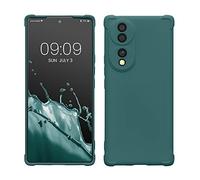 kwmobile Coque Compatible avec Honor 70 (5G) - Housse de téléphone en TPU avec Protection Appareil Photo - pétrole Mat