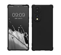 kwmobile Coque Compatible avec Honor 70 (5G) - Housse de téléphone en TPU avec Protection Appareil Photo - Noir Mat