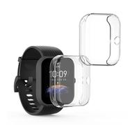 kwmobile Coque Compatible avec Huami Amazfit Bip 3 / Bip 3 Pro Coque - 2X Étui Cadre écran en Silicone pour Fitness Tracker - Transparent