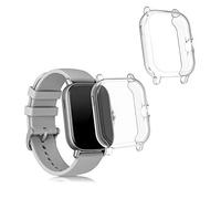 kwmobile Coque Compatible avec Huami Amazfit GTS 3 / GTS 2 / GTS 2e Coque - 2X Étui Cadre écran en Silicone pour Fitness Tracker - Transparent