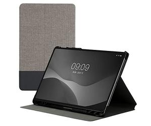 kwmobile Coque Compatible avec Huawei MatePad Pro 12.6 (2021) - Coque Housse protectrice pour téléphone en Silicone Gris-Noir
