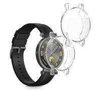 kwmobile Coque Compatible avec Huawei Watch GT4 41mm Coque - 2X Étui Cadre écran en Silicone pour Fitness Tracker - Transparent