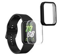 kwmobile Coque Compatible avec Samsung Galaxy Fit 3 Coque - 2X Étui Cadre écran en Silicone pour Fitness Tracker - Transparent-Noir