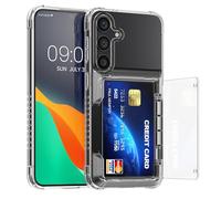 kwmobile Coque Compatible avec Samsung Galaxy S24 Plus Coque - Housse Transparente Rigide avec Contour TPU et Compartiment Cartes - Transparent