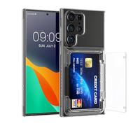 kwmobile Coque Compatible avec Samsung Galaxy S24 Ultra Coque - Housse Transparente Rigide avec Contour TPU et Compartiment Cartes - Transparent