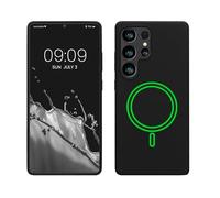 kwmobile Coque Compatible avec Samsung Galaxy S25 Ultra Coque - Housse téléphone en TPU Silicone Compatible avec MagSafe - Noir