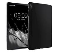 kwmobile Coque Compatible avec Samsung Galaxy Tab S8+ Plus/Galaxy Tab S7+ Plus - Coque Housse protectrice pour téléphone en Silicone Noir Haute Brillance