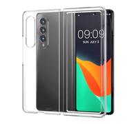 kwmobile Coque Compatible avec Samsung Galaxy Z Fold4 Coque - Coque Pliable avec Cadre Bumper Protection Avant et Coque Arrière - Transparent