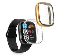 kwmobile Coque compatible avec Xiaomi Redmi Watch 3 Active coque - 2x Étui cadre écran pour Fitness Tracker