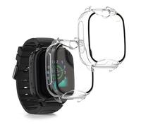 kwmobile Coque Compatible avec Xplora XGO 2 Coque - 2X Étui Cadre écran en Verre trempé pour Fitness Tracker - Transparent