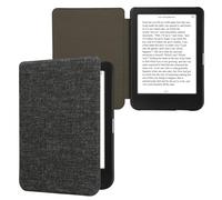 kwmobile Coque Liseuse Compatible avec Kobo Clara BW/Colour - Coque avec Rabat Magnétique en Tissu Textile pour Liseuse Électronique