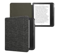kwmobile Coque Liseuse Compatible avec Kobo Libra Colour - Coque avec Rabat Magnétique en Tissu Textile pour Liseuse Électronique