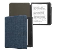 kwmobile Coque Liseuse Compatible avec Kobo Libra Colour - Coque avec Rabat Magnétique en Tissu Textile pour Liseuse Électronique