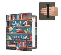 kwmobile Coque Liseuse Compatible avec Onyx Boox Leaf 2 - Étui à Rabat en Simili Cuir avec Fermeture Magnétique - Les Livres Multicolore