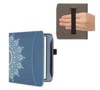 kwmobile Coque Liseuse Compatible avec Pocketbook Era/Era Color/Era Lite - Étui à Rabat en Simili Cuir avec Fermeture Magnétique - Rosace Bleu