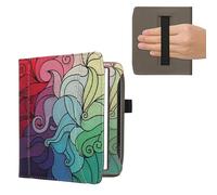 kwmobile Coque Liseuse Compatible avec Pocketbook Era/Era Color/Era Lite - Étui à Rabat en Simili Cuir avec Fermeture Magnétique - Multicolore Fuchsia-Bleu-Vert