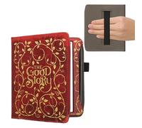 kwmobile Coque Liseuse Compatible avec Pocketbook Era/Era Color/Era Lite - Étui à Rabat en Simili Cuir avec Fermeture Magnétique - grimoire Jaune-Orange-Rouge
