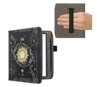 kwmobile Coque Liseuse Compatible avec Pocketbook Era/Era Color/Era Lite - Étui à Rabat en Simili Cuir avec Fermeture Magnétique - Carte de Tarot Bleu foncé-Jaune-Noir