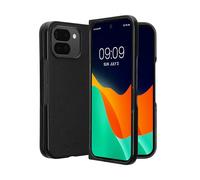 kwmobile Coque Pliable Compatible avec Google Pixel 10 Pro Fold - Étui de Protection en Simili Cuir Pliant - Noir