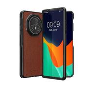 kwmobile Coque Pliable Compatible avec Honor Magic V3 - Étui de Protection en Simili Cuir Pliant - Marron