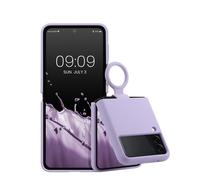 kwmobile Coque Pliable Compatible avec Samsung Galaxy Z Flip 3 5G - Étui de Protection Pliable en TPU avec Porte-clés - Lavande
