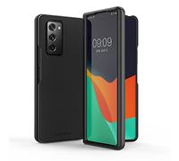 kwmobile Coque Pliable Compatible avec Samsung Galaxy Z Fold 2 5G - Étui de Protection en Simili Cuir Pliant - Noir