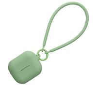 kwmobile Coque pour Écouteurs Compatible avec Samsung Galaxy Buds 3 / Galaxy Buds 3 ProCoque - Coque de Protection en Silicone avec Dragonne - Vert Matcha