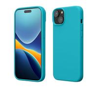 kwmobile Coque pour iPhone 15 Coque - Housse de téléphone Fine en Silicone avec Surface Douce et Anti-Choc - Cool Glacier
